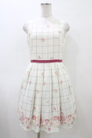 画像: LODISPOTTO / 花柄チェックワンピース M オフ H-26-04-01-043-LO-OP-NS-ZH