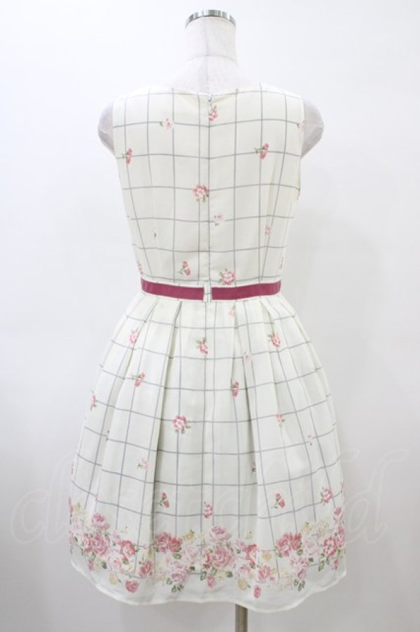 画像2: LODISPOTTO / 花柄チェックワンピース M オフ H-26-04-01-043-LO-OP-NS-ZH (2)