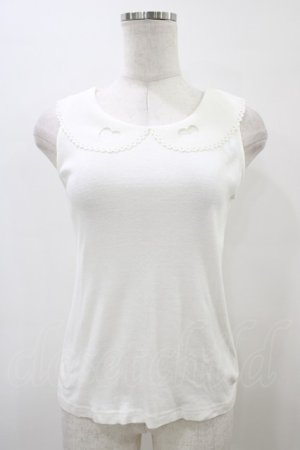 画像: Ank Rouge / ハートあき襟タンク M オフ H-26-04-01-045-CA-TO-NS-ZH