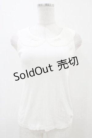 画像: Ank Rouge / ハートあき襟タンク M オフ H-26-04-01-045-CA-TO-NS-ZH