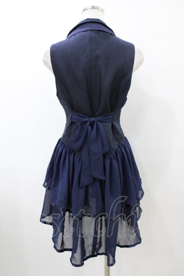 画像2: axes femme POETIQUE / 王冠刺繍ジレ M ネイビー H-26-04-01-046-AX-TO-NS-ZH (2)