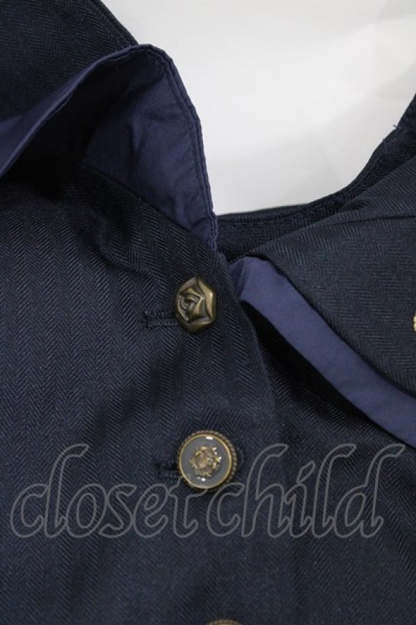 画像4: axes femme POETIQUE / 王冠刺繍ジレ M ネイビー H-26-04-01-046-AX-TO-NS-ZH (4)