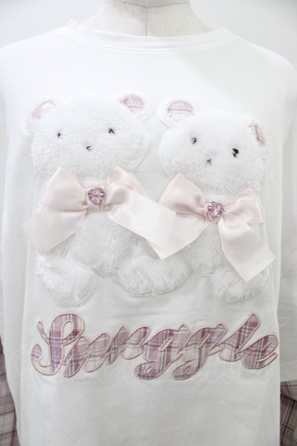 画像3: Ank Rouge / ふたごくまちゃんロンTe M オフ/ピンク H-26-04-01-051-CA-TS-NS-ZH (3)