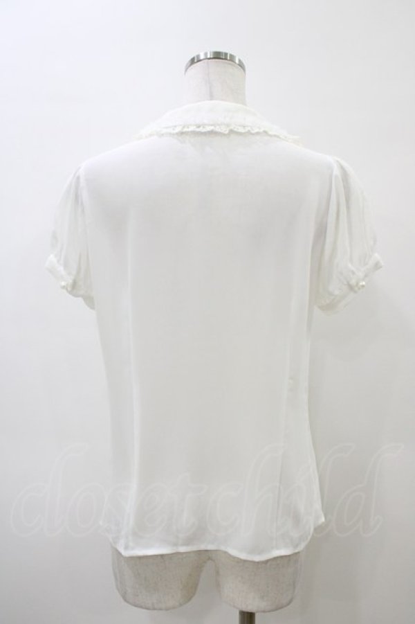 画像2: Ank Rouge / Candy刺繍リボンブラウス M オフ H-26-04-01-053-CA-BL-NS-ZH (2)