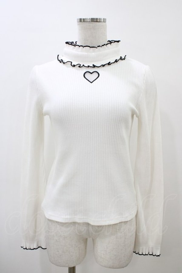 画像1: MA*RS / ハート開きフリルニット Free オフ H-26-04-01-054-EL-TO-NS-ZH (1)