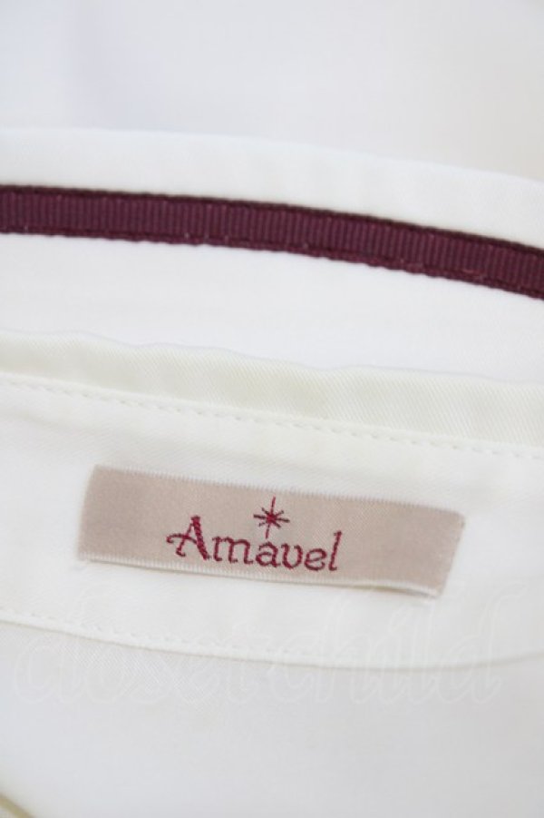 画像4: Amavel / Message Stripeクロスタイブラウス Free アイボリー H-26-04-01-055-CA-BL-NS-ZH (4)