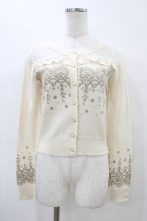 画像: LIZ LISA / チュール切替フロッキープリントカーディガン Free アイボリー H-26-04-01-059-LO-TO-NS-ZH