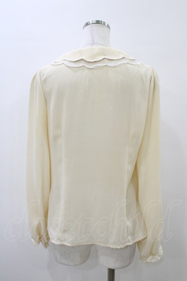 画像2: Ank Rouge / 二重スカラップ襟ブラウス M アイボリー H-26-04-01-061-CA-BL-NS-ZH (2)