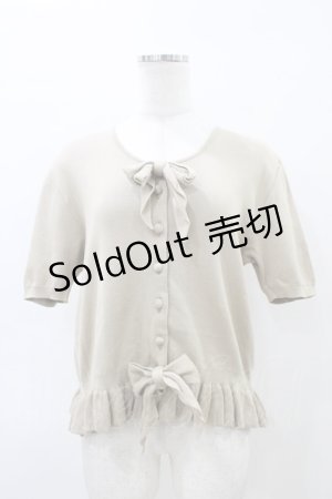 画像: INGEBORG / リボンカーディガン Free ベージュ H-26-04-01-062-LO-TO-NS-ZH