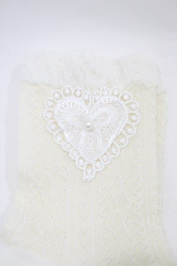 画像2: m petit by misako / AMCSNIハートPL  アイボリー H-26-04-01-029-LO-ZA-NS-ZH (2)