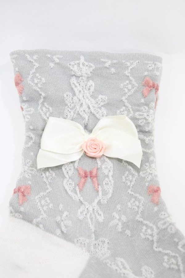 画像2: m petit by misako / AMCSNIフロートリボン  グレー H-26-04-01-032-LO-ZA-NS-ZH (2)