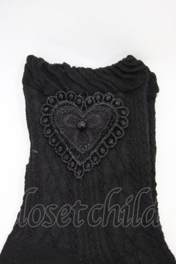 画像2: m petit by misako / AMCSNIハートPL  ブラック H-26-04-01-033-LO-ZA-NS-ZH (2)