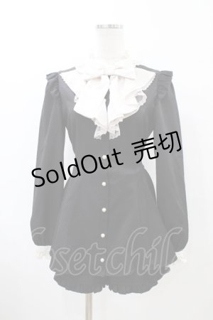 画像: Secret Honey / リボンラッフル長袖セットアップ Free ブラック H-26-04-01-034-CA-OP-NS-ZH