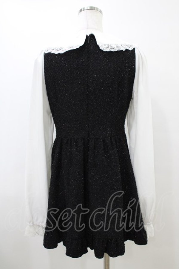 画像2: Princess Melody / ラメツイードワンピース Free ブラック H-26-04-01-036-EL-OP-NS-ZH (2)