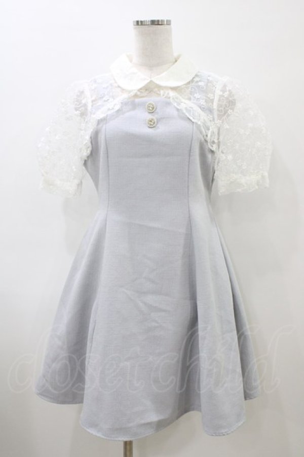 画像1: evelyn / チョーカービジューワンピース Free ブルー H-26-04-01-038-LO-OP-NS-ZH (1)