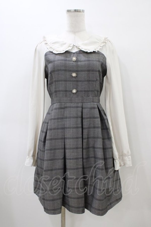 画像1: evelyn / 花ビジューワンピース Free グレー H-26-04-01-040-LO-OP-NS-ZH (1)