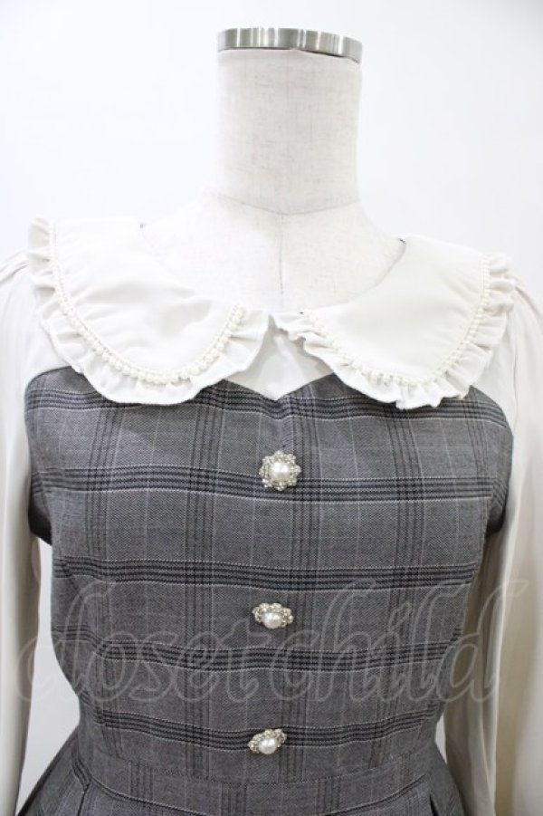 画像3: evelyn / 花ビジューワンピース Free グレー H-26-04-01-040-LO-OP-NS-ZH (3)