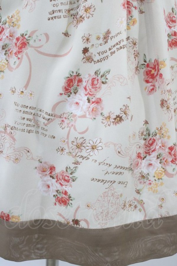 画像3: LODISPOTTO / バックレースアップ花柄ワンピース M アイボリー H-26-04-01-041-LO-OP-NS-ZH (3)