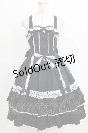 画像: metamorphose / メアリーはしごレースジャンパースカート サイズ1 ブラック H-26-04-02-001-ME-OP-NS-ZH