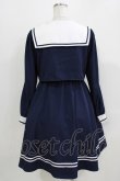 画像3: Amavel / School Check Setup風セーラーワンピース Free ブラック H-26-04-02-025-CA-OP-NS-ZH (3)