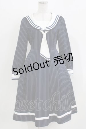 画像: axes femme kawaii / ストライプセーラーワンピース M ネイビー H-26-04-02-027-AX-OP-NS-ZH