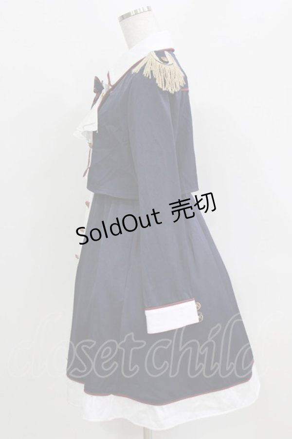 画像2: Amavel / Royal Palace Fanfareミドル丈ワンピース Free ネイビー H-26-04-02-028-CA-OP-NS-ZH (2)