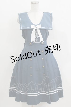 画像: Amavel / Petit Monde Collegeジャンパースカート Free ブルー H-26-04-02-030-CA-OP-NS-ZH