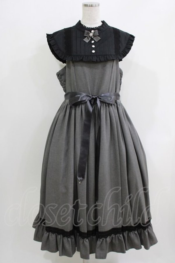 画像1: metamorphose / 【プラスサイズ】Priere〜星に祈りを〜ミディアムジャンパースカート プラスサイズ グレー H-26-04-02-004-ME-OP-NS-ZH (1)