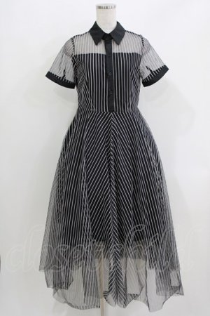 画像: Favorite / ストライプワンピース M~L ブラック H-26-04-02-031-LO-OP-NS-ZH