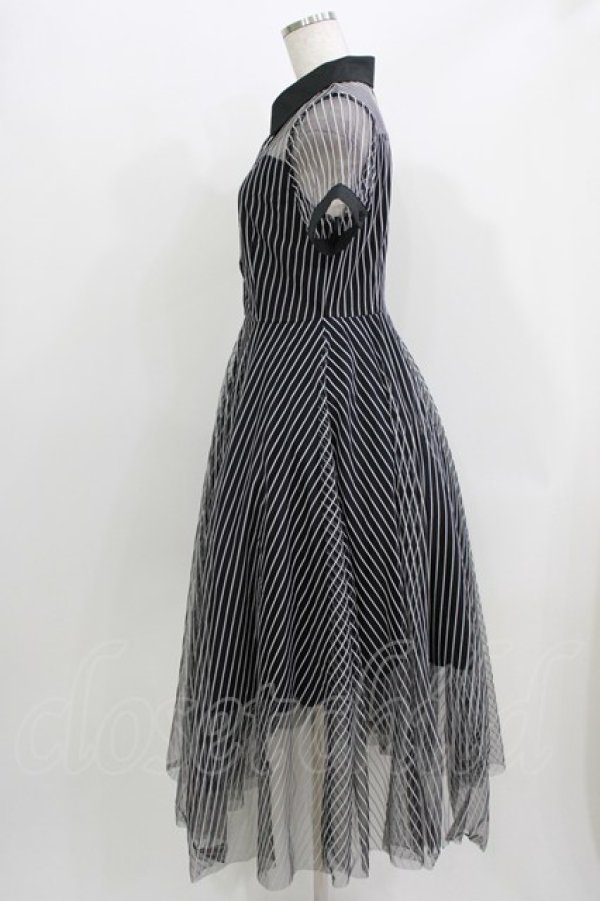 画像2: Favorite / ストライプワンピース M~L ブラック H-26-04-02-031-LO-OP-NS-ZH (2)