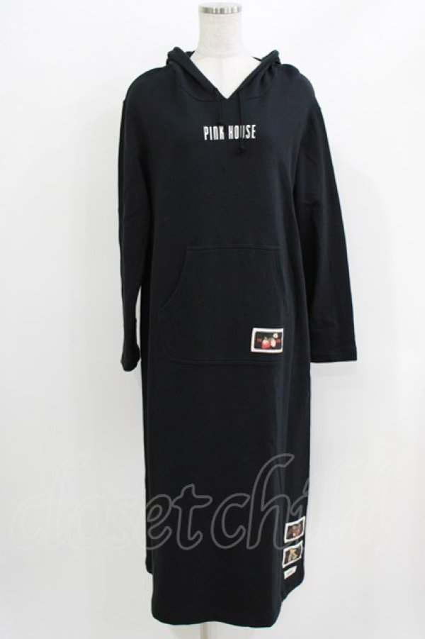 画像1: PINK HOUSE / パーカーワンピース Free ブラック H-26-04-02-038-LO-OP-NS-ZH (1)