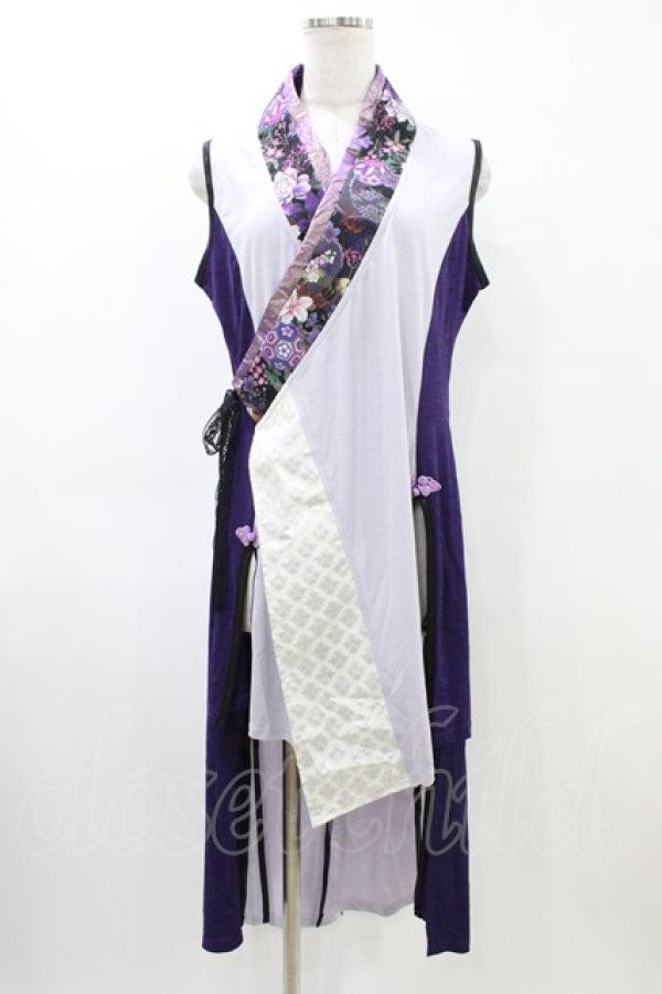 画像1: Qutie Frash / 着物チュニック  紫 H-26-04-02-1003-QU-TO-KB-ZH (1)