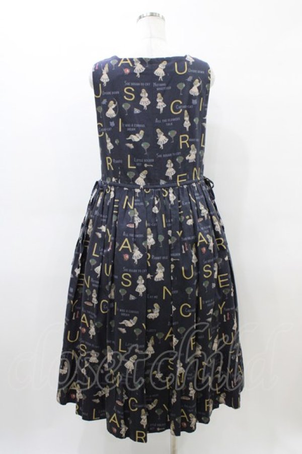 画像2: Jane Marple / The nursery Aliceギャザードレス  ネイビー H-26-04-02-1023-JM-OP-KB-ZH (2)