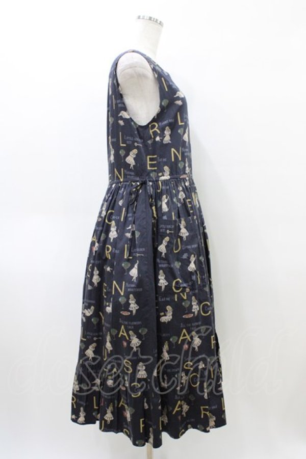 画像3: Jane Marple / The nursery Aliceギャザードレス  ネイビー H-26-04-02-1023-JM-OP-KB-ZH (3)