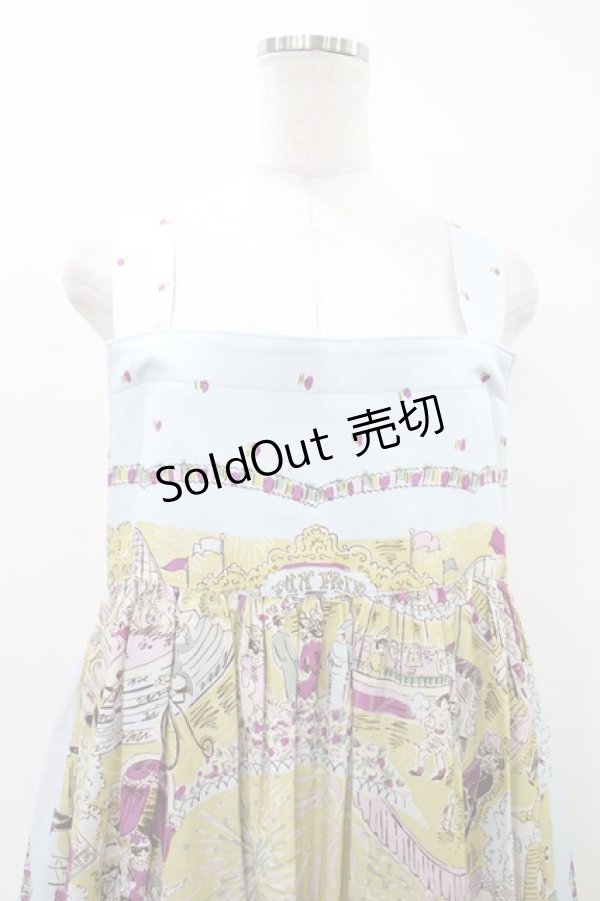 画像4: Jane Marple / La fete foraineエプロンドレス M サックス H-26-04-02-1025-JM-OP-KB-ZH (4)