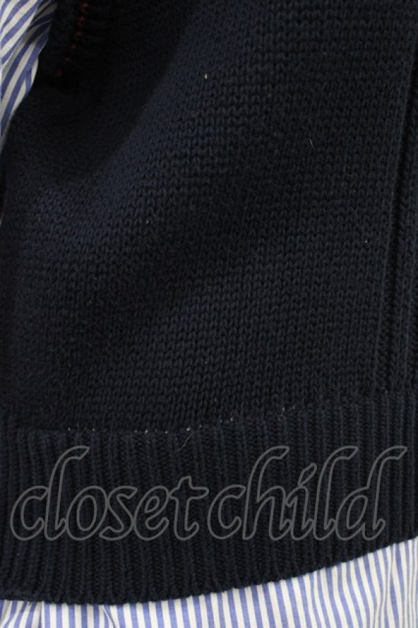 画像3: Jane Marple Dans Le Salon / Tilden vest and stripe trompe-l'oeil dress  ネイビー×ブルー H-26-04-02-1027-JM-OP-KB-ZH (3)