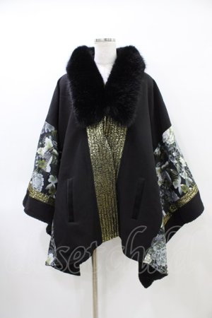 画像: Qutie Frash / ポンチョコート  ブラック H-26-04-02-1004-QU-CO-KB-ZH