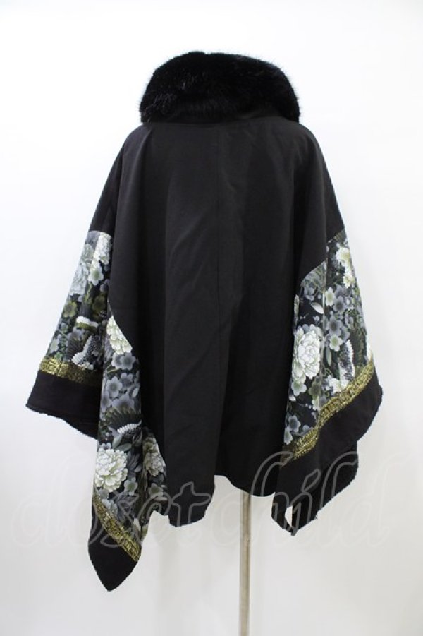 画像2: Qutie Frash / ポンチョコート  ブラック H-26-04-02-1004-QU-CO-KB-ZH (2)