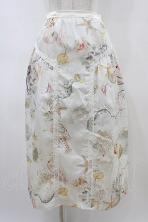 画像: MILK / sea creaturesロングスカート  アイボリー H-26-04-02-1034-ML-SK-KB-ZH