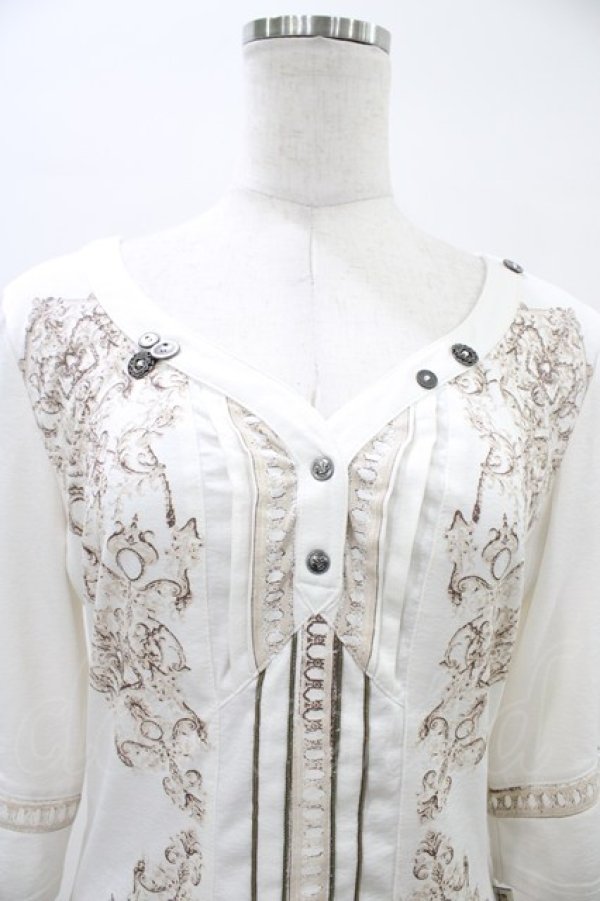 画像3: OZZ ANGELO / プリント5部袖トップス  オフ H-26-04-02-1043-OO-TO-KB-ZH (3)