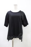 画像1: RNA AUDITION / ロゴ刺繍T-shirt  ブラック H-26-04-02-1047-0-TO-KB-ZH (1)