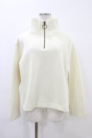 画像: RNA AUDITION / ZIPハイネックトップス  アイボリー H-26-04-02-1060-0-TO-KB-ZH