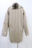 画像2: MILKBOY / ファーカラーモッズコート  ベージュストライプ H-26-04-02-1062-MB-CO-KB-ZH (2)