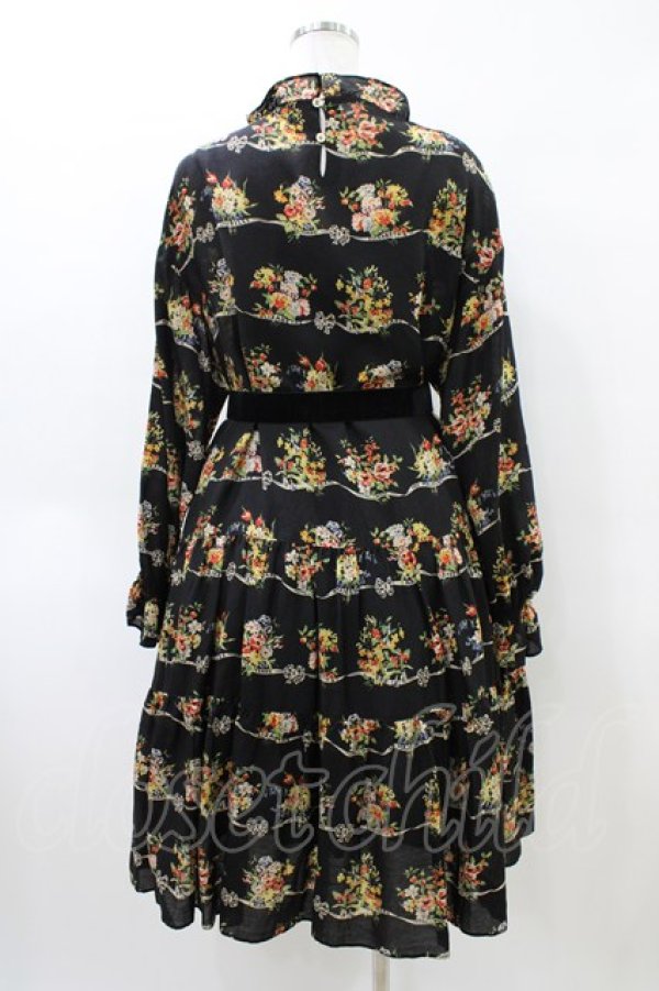 画像2: Jane Marple / Jubilee flowersミニドレス  ブラック H-26-04-02-1009-JM-OP-KB-ZH (2)