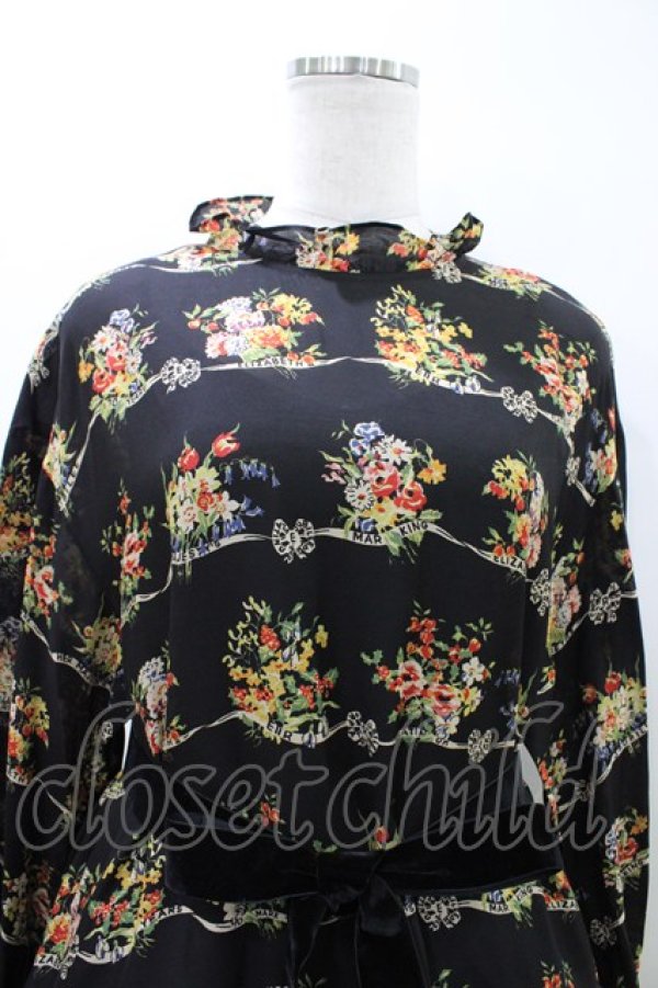 画像4: Jane Marple / Jubilee flowersミニドレス  ブラック H-26-04-02-1009-JM-OP-KB-ZH (4)