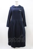 画像2: Jane Marple / ロゴレースポケットドレス  ネイビー H-26-04-02-1010-JM-OP-KB-ZH (2)