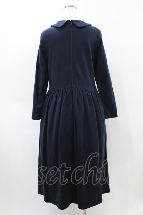 画像3: Jane Marple / ロゴレースポケットドレス  ネイビー H-26-04-02-1010-JM-OP-KB-ZH (3)