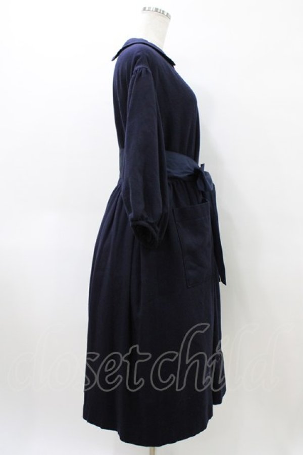 画像3: Jane Marple / CREATING ALICE wool botany dress  ネイビー H-26-04-02-1011-JM-OP-KB-ZH (3)