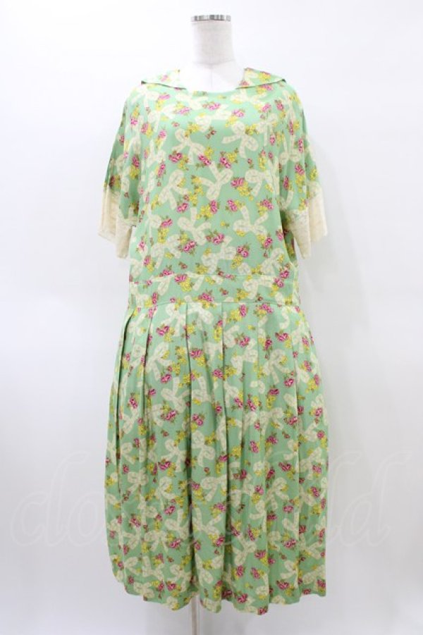 画像1: Jane Marple Dans Le Salon / Granny’s ribbon マリンカラードレス  シトロングリーン H-26-04-02-1013-JM-OP-KB-ZH (1)