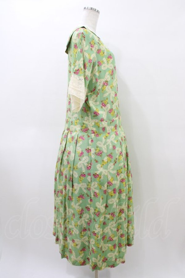 画像3: Jane Marple Dans Le Salon / Granny’s ribbon マリンカラードレス  シトロングリーン H-26-04-02-1013-JM-OP-KB-ZH (3)